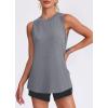 image:imageWomens Workout Tank Tops Lightweight Sleeveless Shirts for Women Loose Fit Tops for Athletic Running Tennis YogaGrey