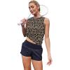 image:imageWomens Workout Tank Tops Lightweight Sleeveless Shirts for Women Loose Fit Tops for Athletic Running Tennis YogaLeopard