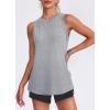 image:imageWomens Workout Tank Tops Lightweight Sleeveless Shirts for Women Loose Fit Tops for Athletic Running Tennis YogaLight Gray