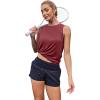 image:imageWomens Workout Tank Tops Lightweight Sleeveless Shirts for Women Loose Fit Tops for Athletic Running Tennis YogaRed Brown