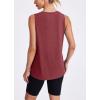 image:imageWomens Workout Tank Tops Lightweight Sleeveless Shirts for Women Loose Fit Tops for Athletic Running Tennis YogaRed Brown