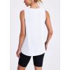 image:imageWomens Workout Tank Tops Lightweight Sleeveless Shirts for Women Loose Fit Tops for Athletic Running Tennis YogaWhite 1