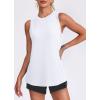 image:imageWomens Workout Tank Tops Lightweight Sleeveless Shirts for Women Loose Fit Tops for Athletic Running Tennis YogaWhite 1