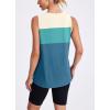 image:imageWomens Workout Tank Tops Lightweight Sleeveless Shirts for Women Loose Fit Tops for Athletic Running Tennis YogaWhite Green Blue