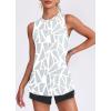 image:imageWomens Workout Tank Tops Lightweight Sleeveless Shirts for Women Loose Fit Tops for Athletic Running Tennis YogaWhite Print