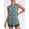 image:imageWomens Workout Tank Tops Lightweight Sleeveless Shirts for Women Loose Fit Tops for Athletic Running Tennis YogaZfloral Blue