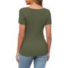 image:imageXIEERDUO Womens Summer Tops Short Sleeve Shirts for Women Sexy Tops Y2K Shirts One Piece Cutout TopsArmy Green