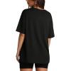 image:imageOversized T Shirts for Women Summer Crewneck Short Sleeve Basic Tops Loose FitAblack