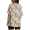 image:imageOversized T Shirts for Women Summer Crewneck Short Sleeve Basic Tops Loose FitBlack Polka Dots