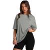 image:imageOversized T Shirts for Women Summer Crewneck Short Sleeve Basic Tops Loose FitCgrey