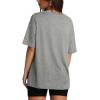 image:imageOversized T Shirts for Women Summer Crewneck Short Sleeve Basic Tops Loose FitCgrey