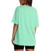 image:imageOversized T Shirts for Women Summer Crewneck Short Sleeve Basic Tops Loose FitLake Green