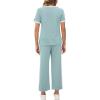 image:imageXIEERDUO Womens Side Slit Lounge Sets 2026 Fashion 2 Piece Travel Outfits Cozy Loungewear Wide Leg Tracksuits S3XLUnique Turquoise