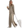 image:imageXIEERDUO 2 Piece Sets for Women Fall Fashion Must Have Teachers Airport Outfits 2025 Winter Clothing Lounge Sets SweatsuitsCoffee