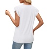image:imageXIEERDUO Womens Tops Ruffle Sleeve Tunic Top Ladies Tops and Blouses Spring Clothes Tunic Tops for Women Business CasualWhite