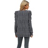 image:imageXIEERDUO Long Sleeve Shirts for Women Puff Sleeve Tops Pullover Sweaters Fall Fashion Womens Clothing Loose FitBlack Stripe