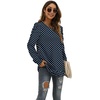 image:imageXIEERDUO Long Sleeve Shirts for Women Puff Sleeve Tops Pullover Sweaters Fall Fashion Womens Clothing Loose FitBlue Dot