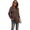 image:imageXIEERDUO Long Sleeve Shirts for Women Puff Sleeve Tops Pullover Sweaters Fall Fashion Womens Clothing Loose FitLeopard