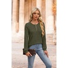 image:imageXIEERDUO Sweater for Women Winter Clothing Long Sleeve Shirts Fall FashionArmygreen