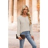 image:imageXIEERDUO Sweater for Women Winter Clothing Long Sleeve Shirts Fall FashionBeige