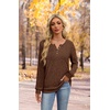 image:imageXIEERDUO Sweater for Women Winter Clothing Long Sleeve Shirts Fall FashionBrown
