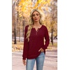 image:imageXIEERDUO Sweater for Women Winter Clothing Long Sleeve Shirts Fall FashionBurgundy