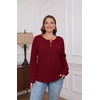 image:imageXIEERDUO Sweater for Women Winter Clothing Long Sleeve Shirts Fall FashionBurgundy