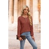 image:imageXIEERDUO Sweater for Women Winter Clothing Long Sleeve Shirts Fall FashionCaramel