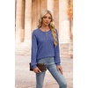 image:imageXIEERDUO Sweater for Women Winter Clothing Long Sleeve Shirts Fall FashionDark Blue