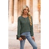 image:imageXIEERDUO Sweater for Women Winter Clothing Long Sleeve Shirts Fall FashionGreen