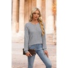 image:imageXIEERDUO Sweater for Women Winter Clothing Long Sleeve Shirts Fall FashionGrey