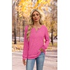 image:imageXIEERDUO Sweater for Women Winter Clothing Long Sleeve Shirts Fall FashionHot Pink