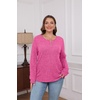 image:imageXIEERDUO Sweater for Women Winter Clothing Long Sleeve Shirts Fall FashionHot Pink