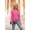 image:imageXIEERDUO Sweater for Women Winter Clothing Long Sleeve Shirts Fall FashionHot Pink