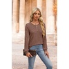 image:imageXIEERDUO Sweater for Women Winter Clothing Long Sleeve Shirts Fall FashionPretty Brown