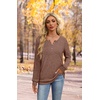 image:imageXIEERDUO Sweater for Women Winter Clothing Long Sleeve Shirts Fall FashionPretty Brown