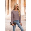 image:imageXIEERDUO Sweater for Women Winter Clothing Long Sleeve Shirts Fall FashionRosy Brown