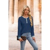 image:imageXIEERDUO Sweater for Women Winter Clothing Long Sleeve Shirts Fall FashionZnavy Blue