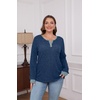 image:imageXIEERDUO Sweater for Women Winter Clothing Long Sleeve Shirts Fall FashionZnavy Blue