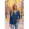 image:imageXIEERDUO Sweater for Women Winter Clothing Long Sleeve Shirts Fall FashionZnavy Blue