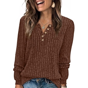 image:imageXIEERDUO Sweater for Women Winter Clothing Long Sleeve Shirts Fall FashionBrown