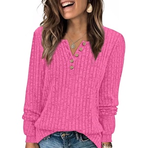 image:imageXIEERDUO Sweater for Women Winter Clothing Long Sleeve Shirts Fall FashionHot Pink