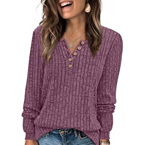 image:imageXIEERDUO Sweater for Women Winter Clothing Long Sleeve Shirts Fall FashionPurple Red