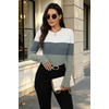 image:imageXIEERDUO Womens Sweaters Button Long Sleeve Shirts Fall Winter OutfitsWhite Green