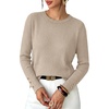 image:imageXIEERDUO Womens Sweaters Button Long Sleeve Shirts Fall Winter OutfitsApricot