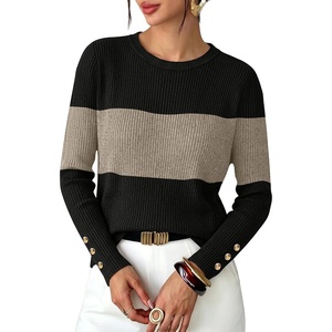 image:imageXIEERDUO Womens Sweaters Button Long Sleeve Shirts Fall Winter OutfitsBlack Brown