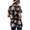 image:imageT Shirts for Women Loose Fit Flowy Crewneck Soft Summer Tops Floral Black L
