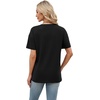 image:imageWomens Short Sleeve Tops Dressy Casual V Neck Oversized Summer Trendy Shirts Business Work BlousesBlack
