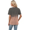 image:imageWomens Short Sleeve Tops Dressy Casual V Neck Oversized Summer Trendy Shirts Business Work BlousesGrey Pink Print