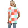 image:imageWomens Short Sleeve Tops Dressy Casual V Neck Oversized Summer Trendy Shirts Business Work BlousesLight Blue Square
